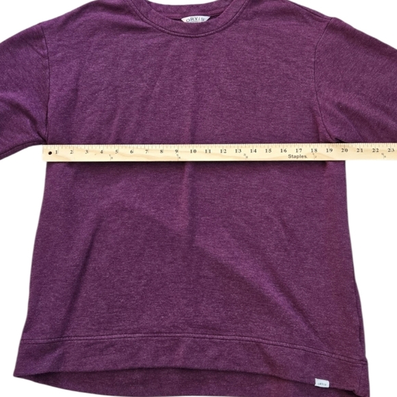 Orvis Women's Burgundy Crew Neck Pullover Soft Modal - Layering Oversized Sz L - Picture 7 of 9